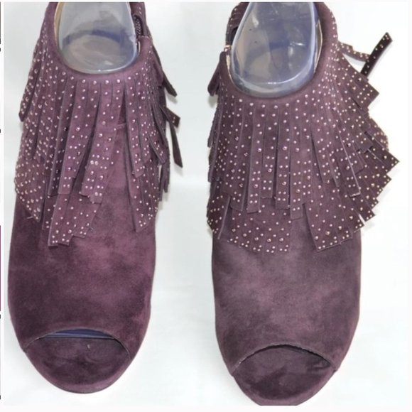 BCBG MaxAzria Bootie Heels Bordeaux, 9 NIB - Picture 3 of 8